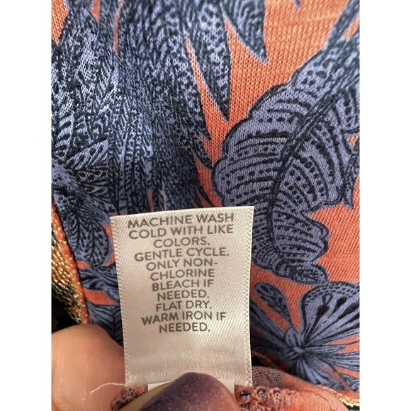 J. Jill Boho Floral Embroidered V-Neck 3/4 Sleeve Tunic Top Women's Size Small - Picture 13 of 13